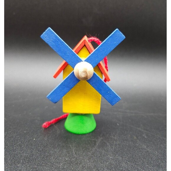 Vtg Steinbach Germany Windmill Wooden Vintage 1970's Christmas Holiday Ornament - Picture 1 of 5